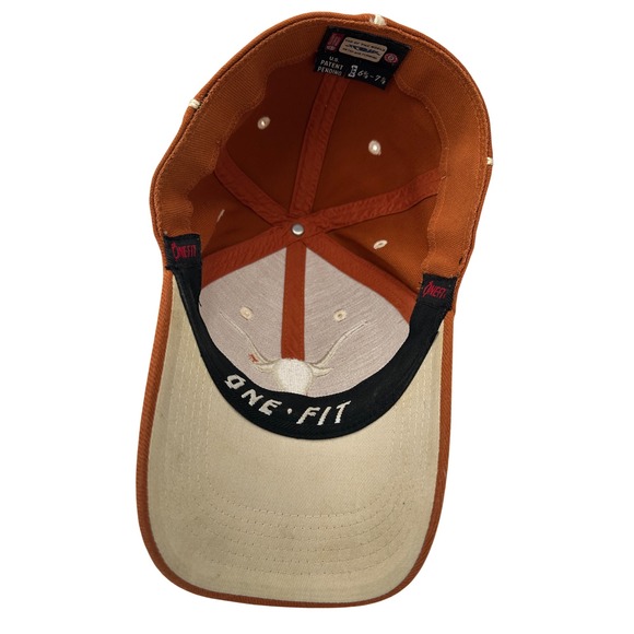 Texas Longhorns Burnt Top of the World  Orange Embroidered Baseball Cap Hat OSFM - Picture 6 of 9